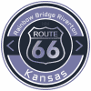 Route 66 Rainbow Bridge Riverton Kansas Badge